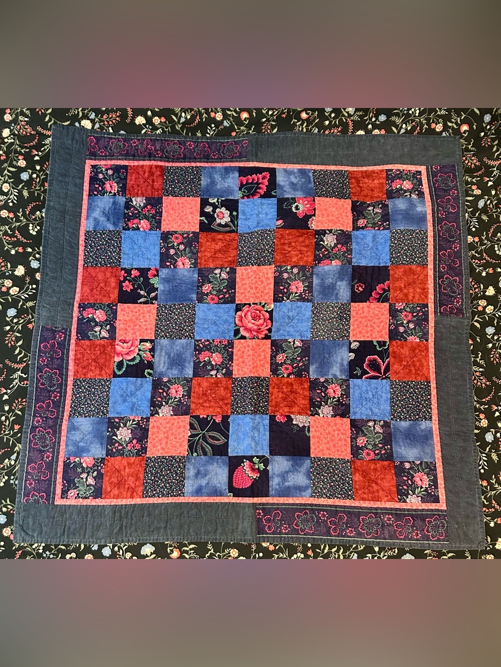 Floral Patchwork Quilt